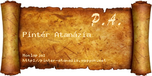 Pintér Atanázia névjegykártya